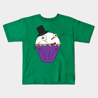 Snowman Cupcake Kids T-Shirt